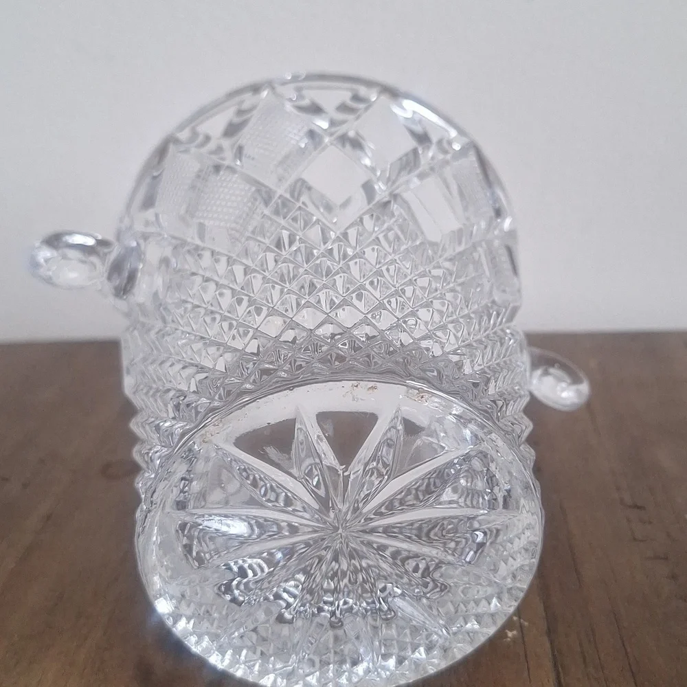 Mikasa Vintage Lead Crystal Ice Bucket – Diamond Cut Pattern with Handles - Picture 5 of 8